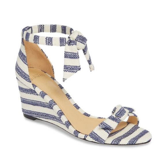 Alexandre Birman Clarita Wedge Sandal in Night Sky NWOB Size 38